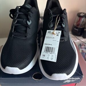 Reebok Men's Black and White Athletic Shoes